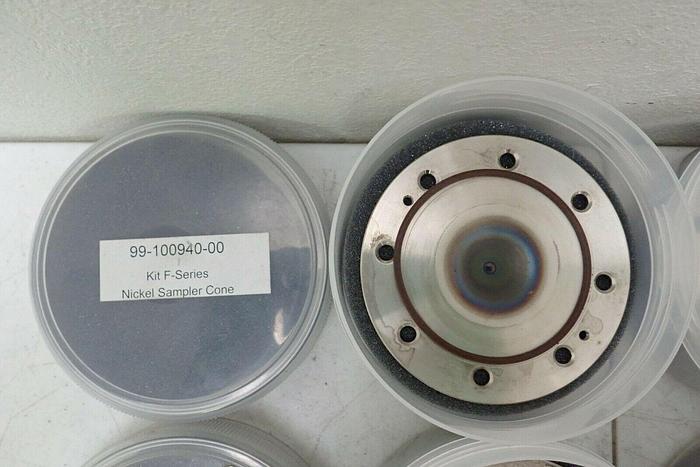 Used Lot of 5 F-Series Nickel Sampler Cones 99-100940-00 for Varian ICP-MS w/ Extras