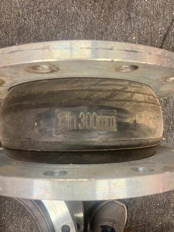 Used Pair 12" / 300 mm flexible expansion joint zinc plated flanged ASA 150 300