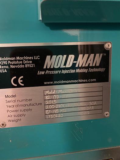 Used Qty (3) Moldman Low Pressure Molding Machines (1) 8200 & (2) 8000's.  TESTED