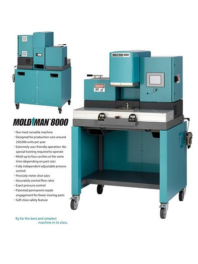 Used Qty (3) Moldman Low Pressure Molding Machines (1) 8200 & (2) 8000's.  TESTED