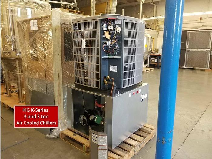 2025 5 ton Air Cooled Glycol Chiller USA MADE!  230 or 460v, outdoor 2hp Pump 25F.