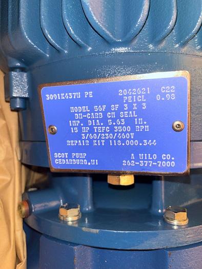NEW! 15hp Scot Centrifugal Pump Model 56F-SF