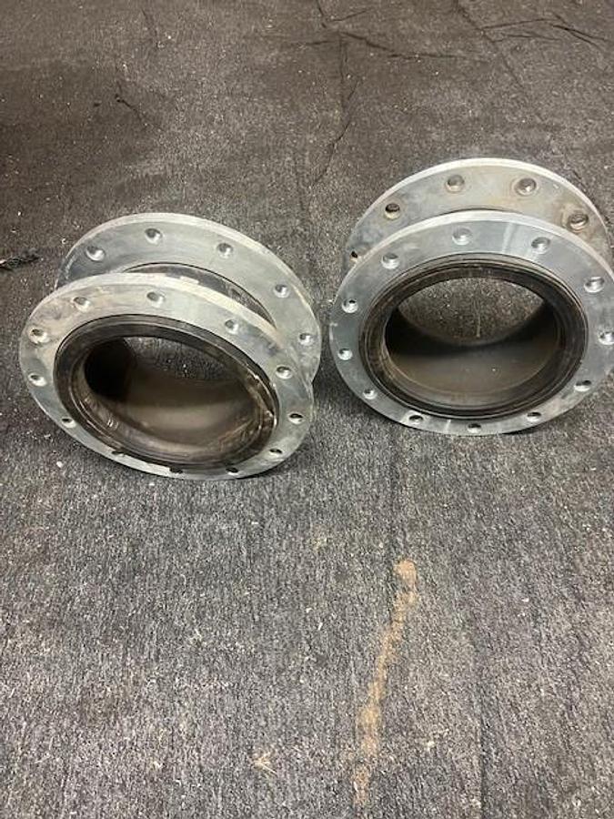 Used Pair 12" / 300 mm flexible expansion joint zinc plated flanged ASA 150 300