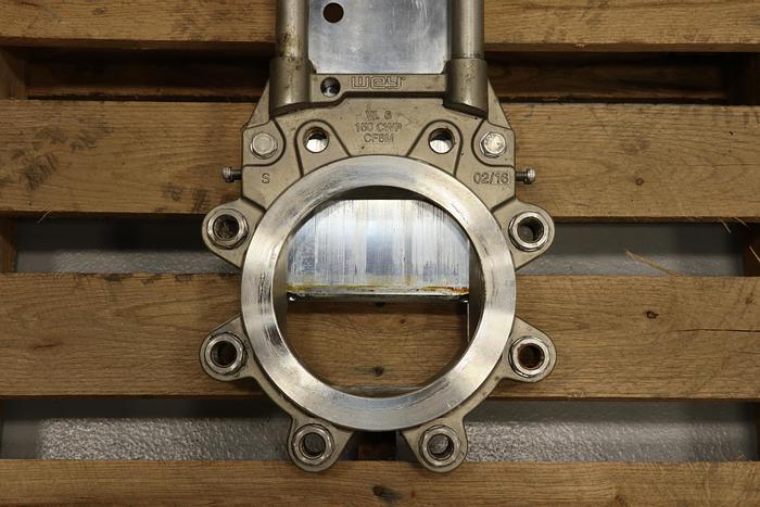 Used Wey 6" Air Operated Knife Gate Valve #44238