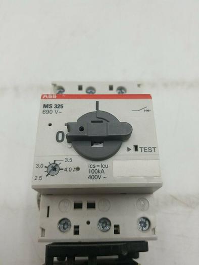 Used ABB MS325. IEC 947-1. IEC/EN 60947-4-1.B7-30-10