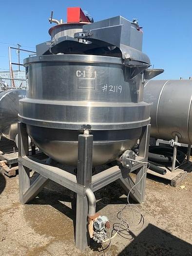 Used 350 Gallon J.C. Pardo Jacketed Mix Kettle