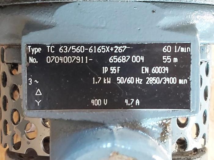 Gebraucht Eintauchpumpe, TC63 560-6165X, 60L/min, 55m, 1,7 KW, Brinkmann Pumps, gebraucht