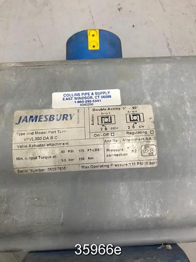 Used Neles Jamesbury 6" Hand Operated Wafer Sphere Butterfly Valve, 815L 11 3600 MT #35966