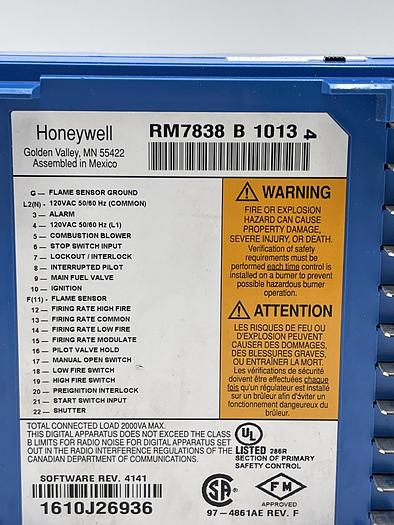 Used Honeywell RM7838 B 1013