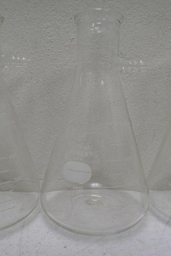 Used Lot of 5 Pyrex 5340 500mL Glass Filter Flasks