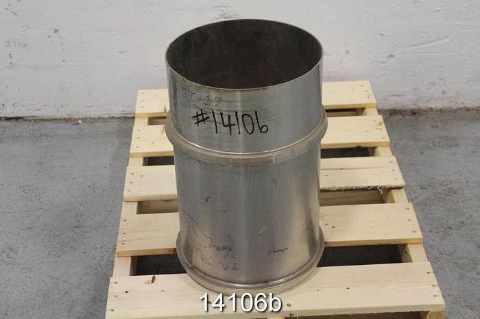 Used Bird 100 Pressure Screen Basket, .032" Holes X 7.9% Open Area, Contour, Tst136501550Gnc #14106