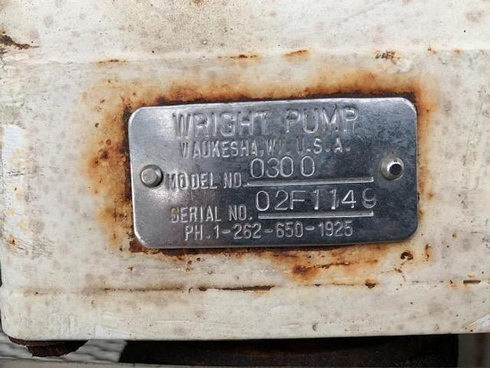 Used Wright Model 300 Positive Displacement Pump