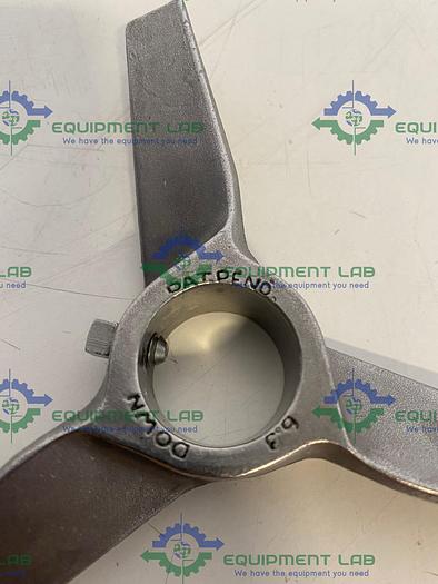Used 6" Stainless Steel Axial Flow Impeller Blade, 3 Blade w/ 1" Bore
