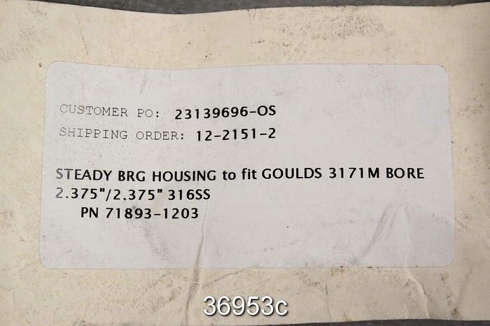 Unused Goulds 3171M Steady Bearing Housing, 2.375" Bore, 71893 1203 #36953