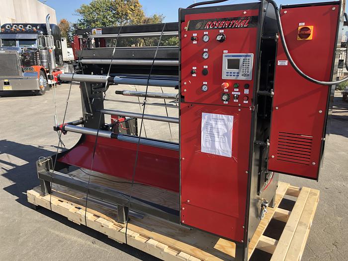 Used 60" ROSENTHAL DUPLEX SLITTER REWINDER 18" REWIND DIAMETERS MFG. 2016