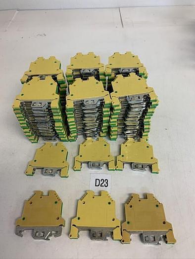 Used Large Lot WK4SL/U Green Yellow Wire Terminal Wieland (78 Pieces) Fast Shipping!