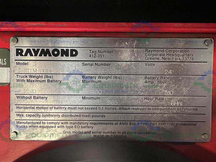 Used Sackett Systems  PJTCB24-V-S Pallet Jack Transfer Cart w/ Raymonf Pallet Jack