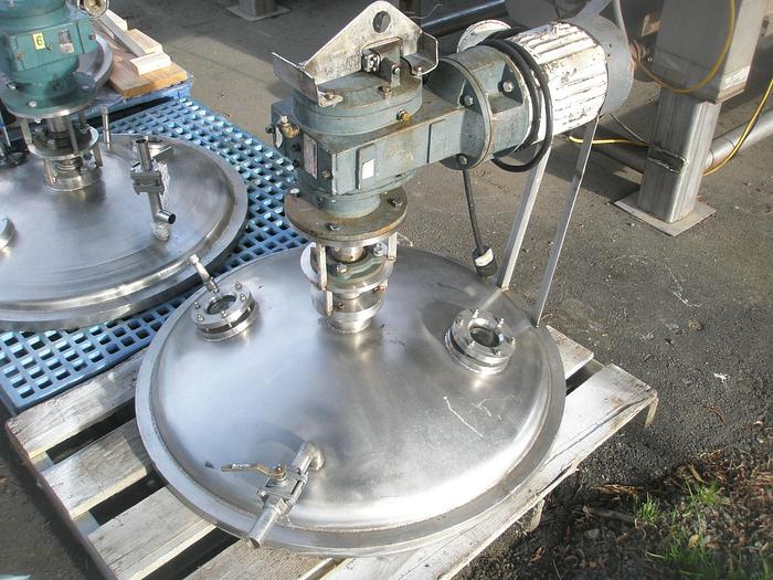 Used Mixer, Agitator, 3 HP, S/st, Dome Lid (3) #S736884