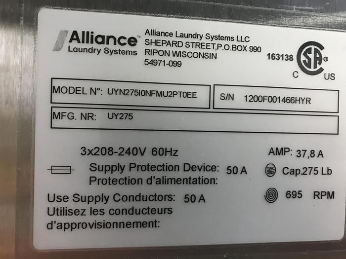 Used 2018 UNIMAC 275LB TILTING WASHER