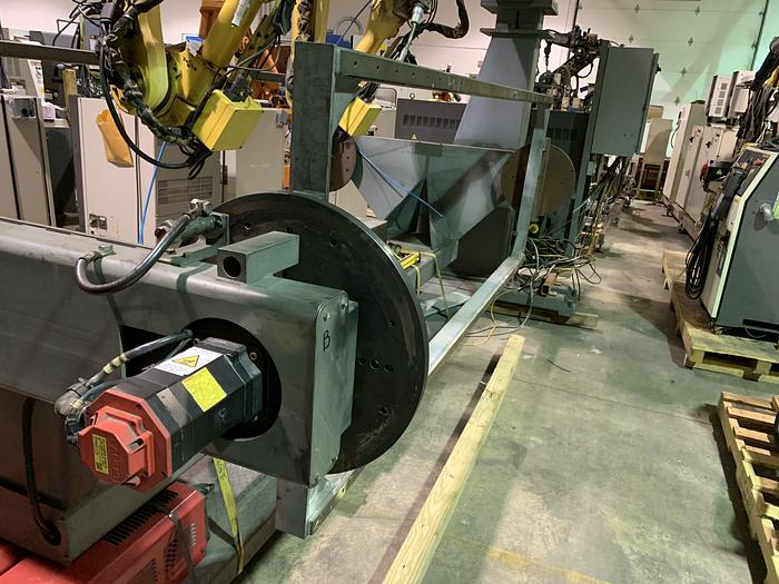 Used TEC WELD ROBOTIC DUAL TRUNION WELDING CELL WITH 2 FANUC ARCMATE 120iB'S