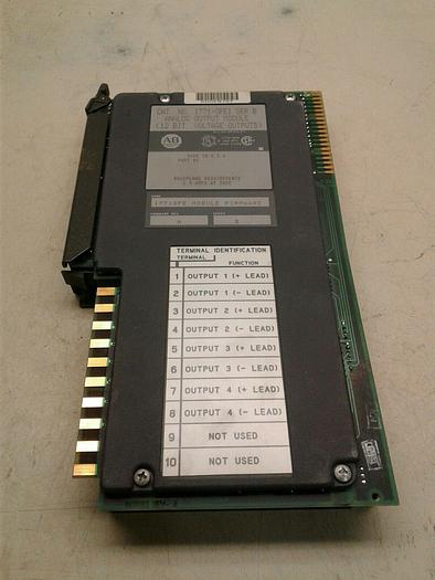 Used Allen-Bradley Analog Output Module 1771-OFE1 12-Bit Voltage Outputs Ser B