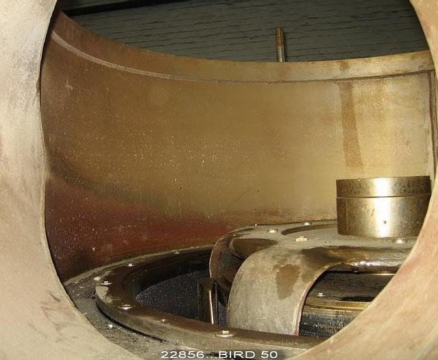 Used Bird 50 Centriscreen, .065" Holes, Patent No.: 2975899, 3X3 Rotor, 75Hp Motor And Motor Mount #22856