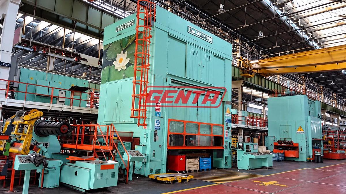 Usato MECFOND 1500 Ton Mechanical Press Overhauled – 2 Moving Bolsters 4600 x 2700 mm - ex stellantis