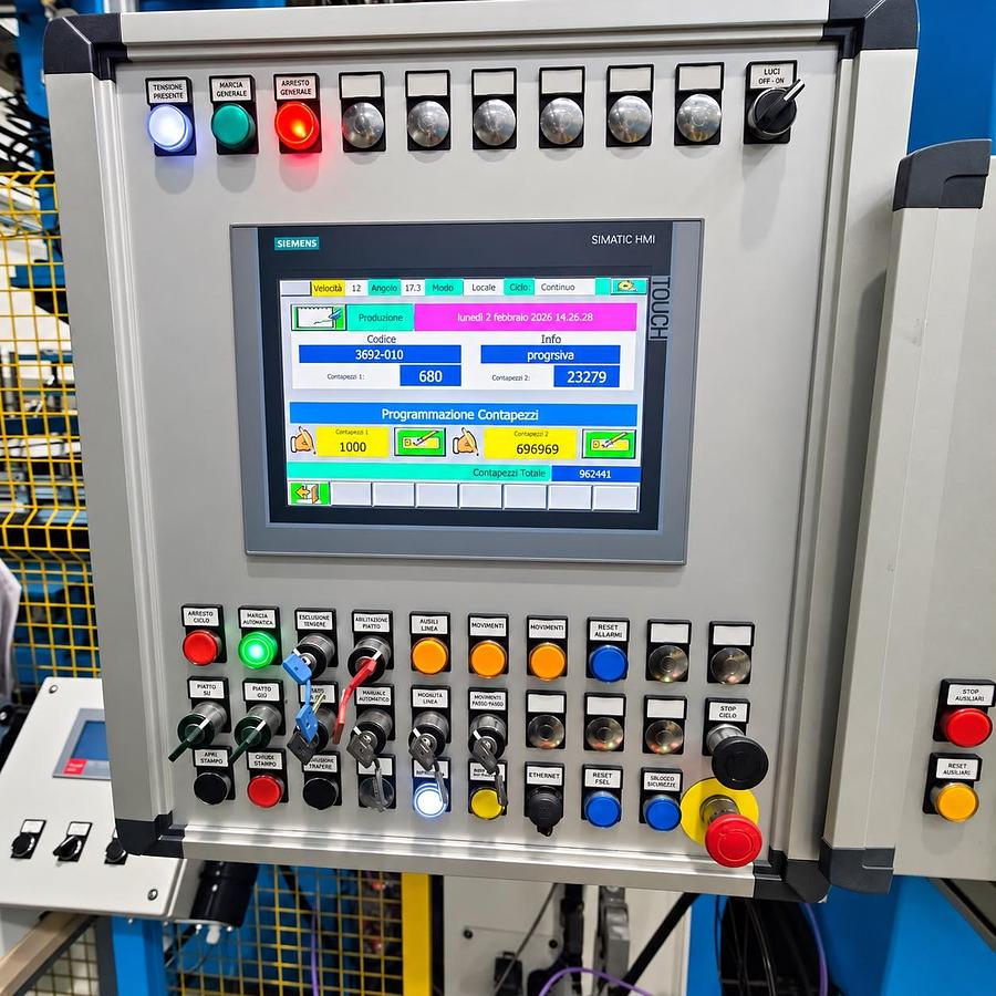 Usato 2019 MOSSINI 2000 Ton LD 6000 x 2500 mm + NORDA transfer + MILLUTENSIL coil feeding line