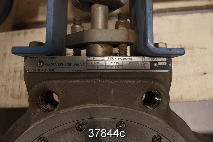 Used Neles Jamesbury 6" Hand Operated Butterfly Valve, 6 815L-11-3600MT #37844