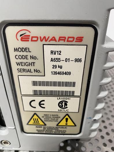 Used Edwards RV12 Rotary Vane Vacuum Pump 115V w/ KF25 Fitting