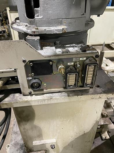 Used MOTOMAN EA1400N DUAL ARM ROBOTIC MIG WELDING CELL WITH 11,000 LB CAPACITY A/B SIDED INDEX TABLE