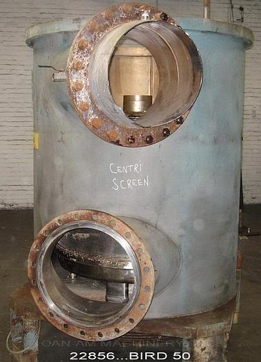 Used Bird 50 Centriscreen, .065" Holes, Patent No.: 2975899, 3X3 Rotor, 75Hp Motor And Motor Mount #22856