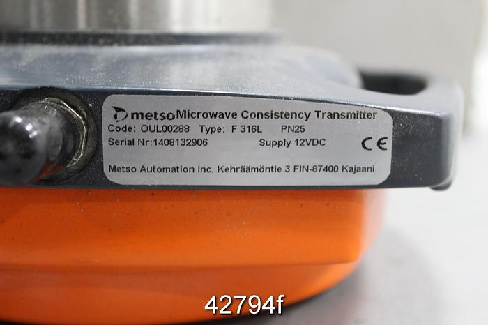 Unused Metso MCA3G F 316L Type OUL00288 Microwave Consistency Transmitter #42794