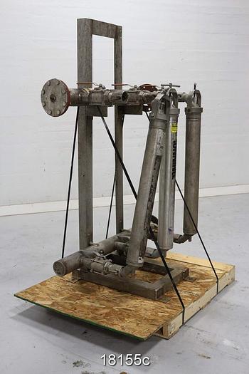 Used Ronningen Petter 3-Barrel Canister Filter Bank, Manual #18155