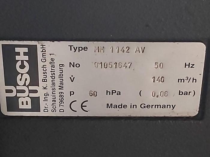 Gebraucht Vakuumanlage mit 3 Vakuumpumpen, 450m³/h, VB.MM 0140-A3-1, Busch, gebraucht getestet, Video