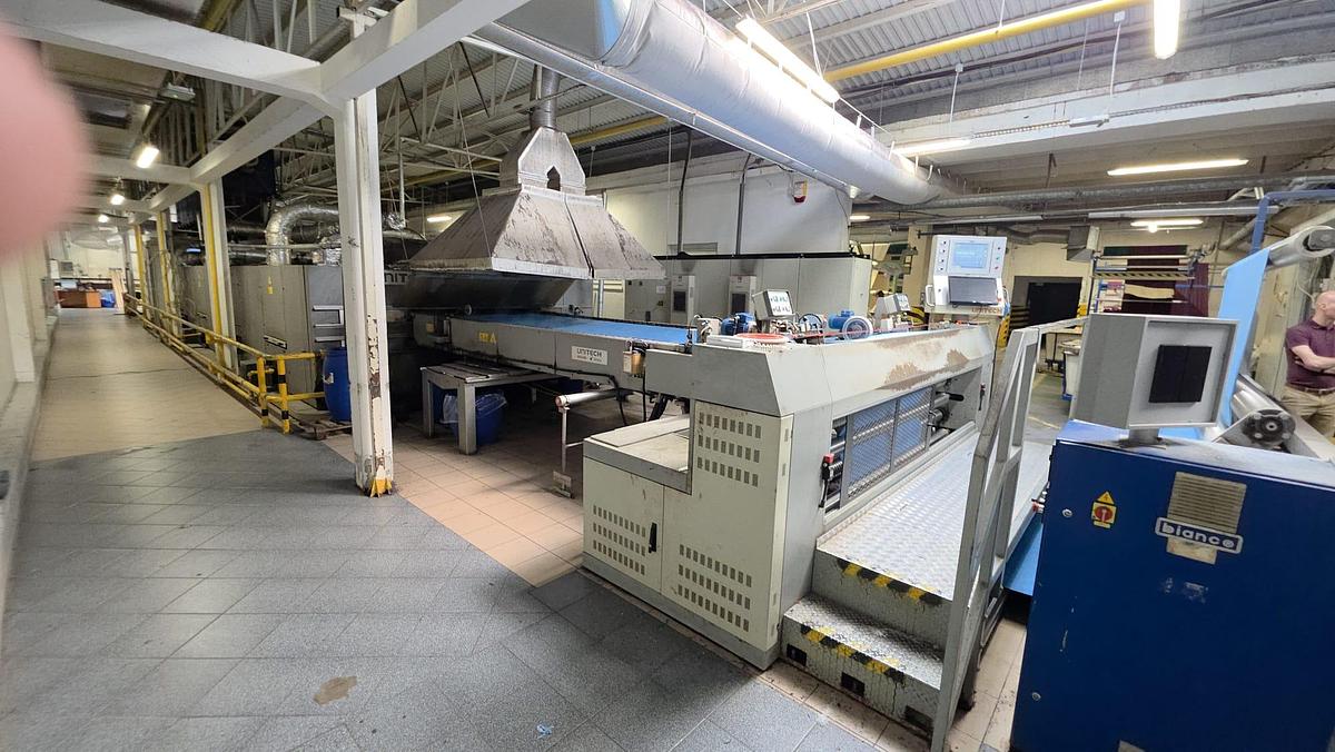 Used UNITECH Stenter, year 2007, working width 2200 mm, 6 chambers, gas heating