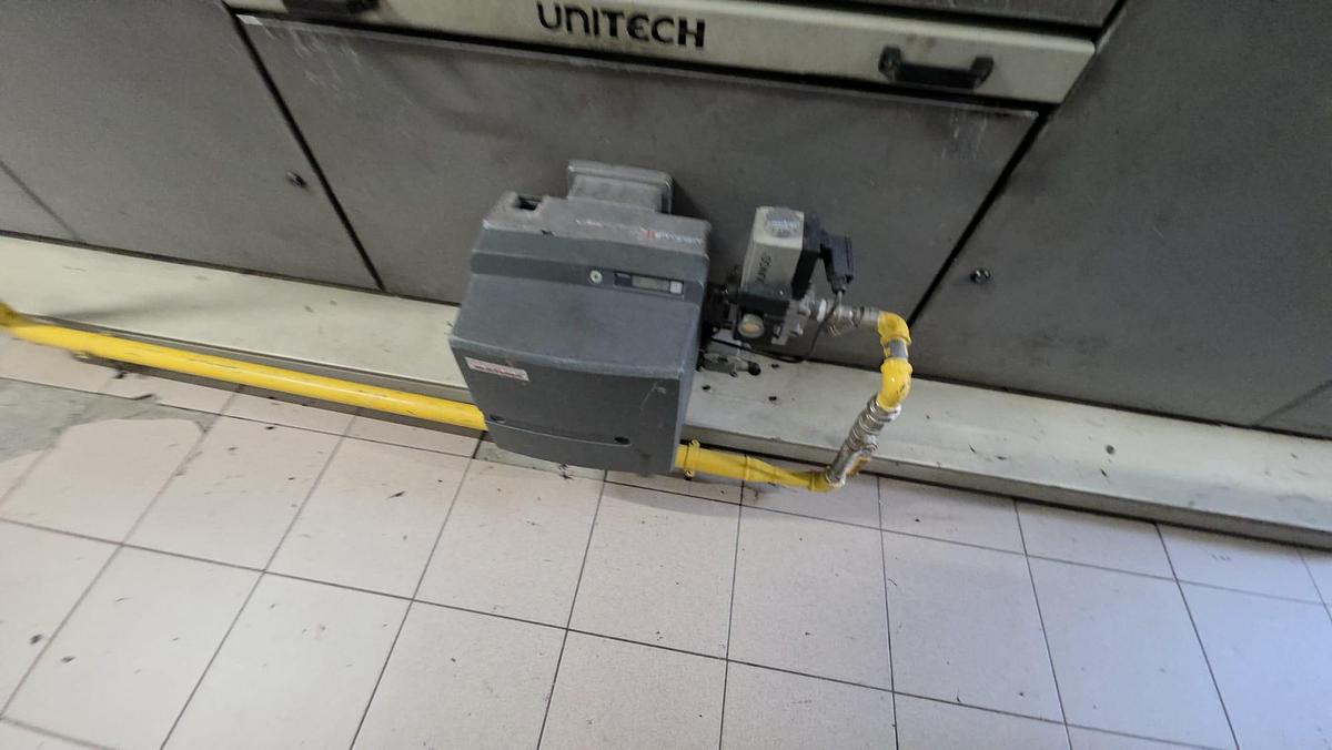 Used UNITECH Stenter, year 2007, working width 2200 mm, 6 chambers, gas heating