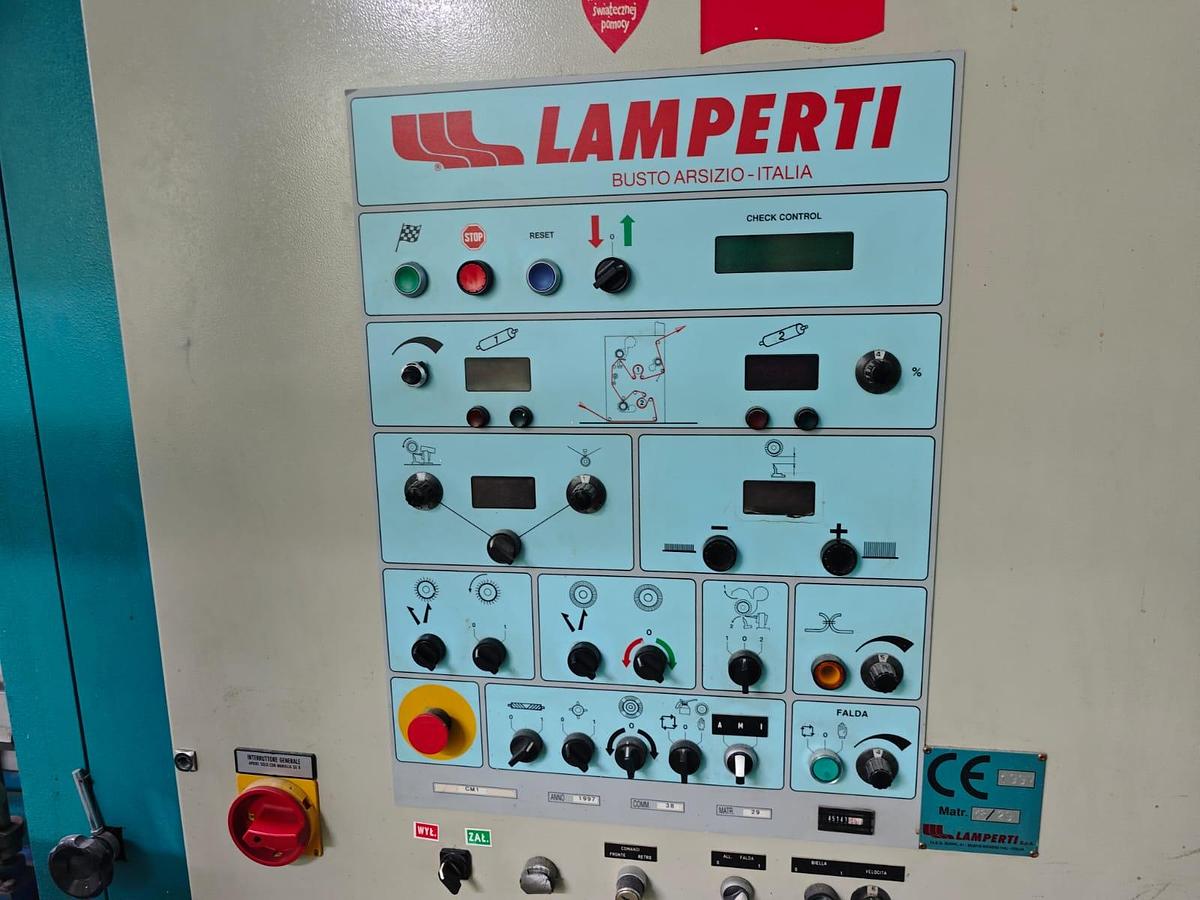 Used LAMPERTI Shearing Machine - Year 1997, working width 2200 mm