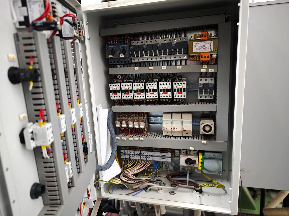 Inside electric panel of BETA Calender