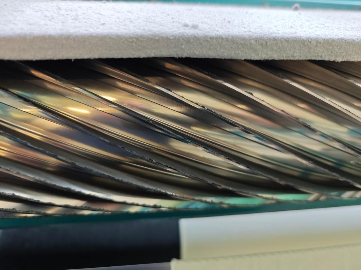 Used LAMPERTI Shearing Machine - Year 1997, working width 2200 mm