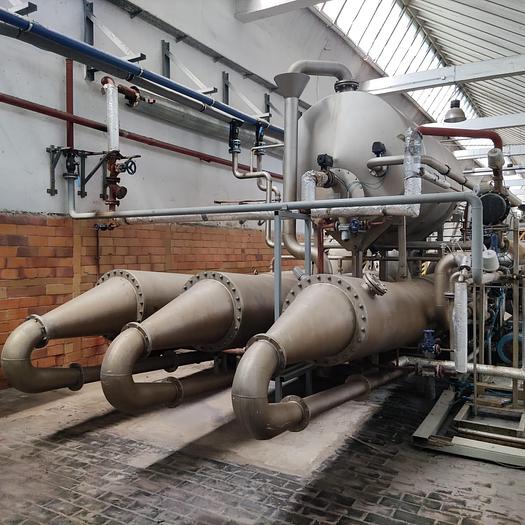 Behind view of THIES JET TRD dyeing machine, showing the 3 ropes setup for high-volume textile dyeing