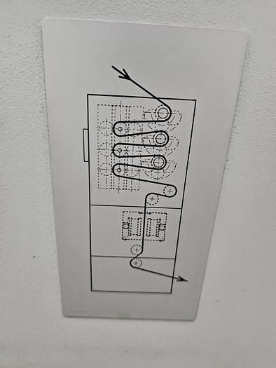 Close-up of PLEVA SL 1 weft straightening machine, 2016, with 3000 mm working width for textile precision