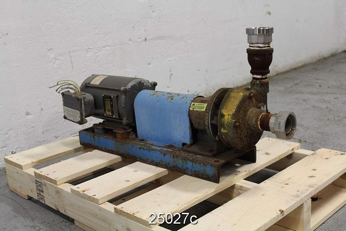 Used Goulds 3742 1.25x1.5x5, Ductile Iron Impeller, Ductile Iron Casing #25027
