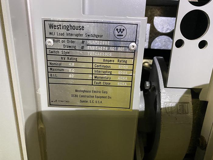 Used CUTLER HAMMER 3000 / 4500 KVA DRY TYPE TRANSFORMER W/ BREAKERS AND SWITCH