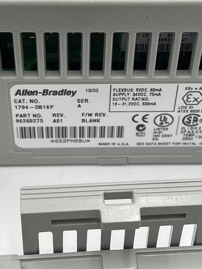 Used Allen-Bradley 1794-ADN SER B, 1794-TB3S Ser A, 1794-IB16 Ser A, 1794-OB16P Ser A 