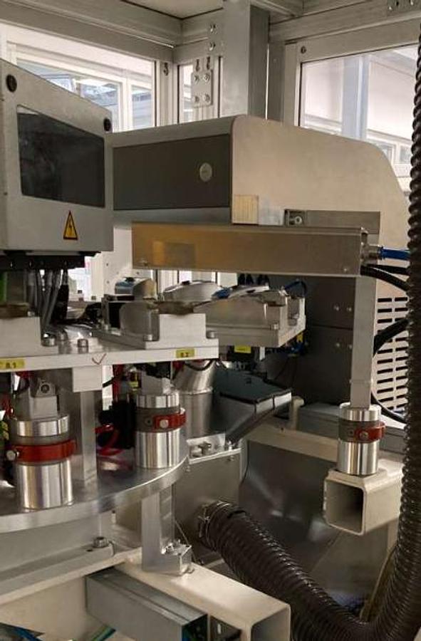 Used 2016 Krauss Maffei 80-180 CX with Yaskawa-Robot MH24 / DX 200 handling and peripherals