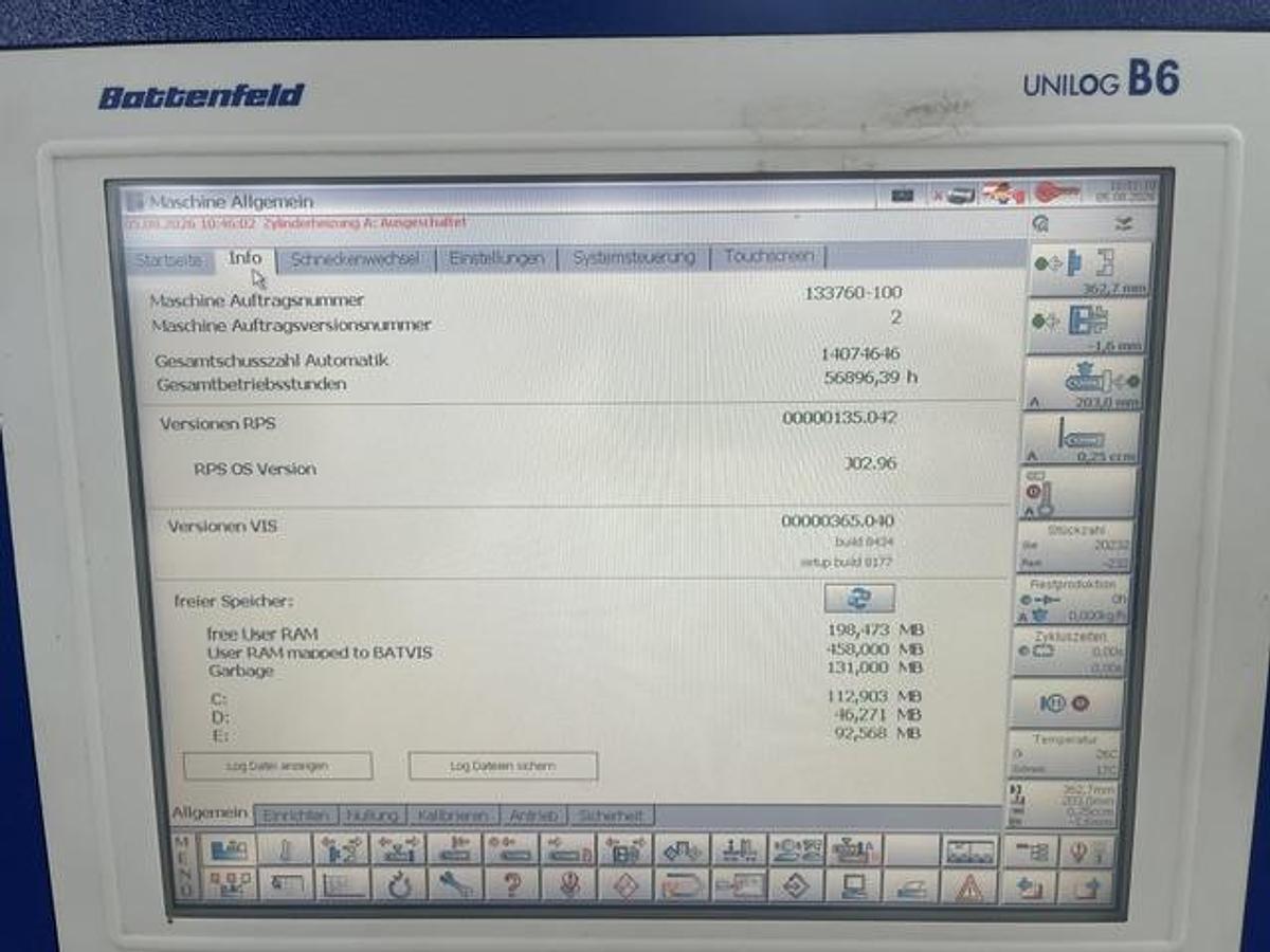 Used 2012 5 x Battenfeld HM 35/130 UNILOG B6S Injection Molding Machine