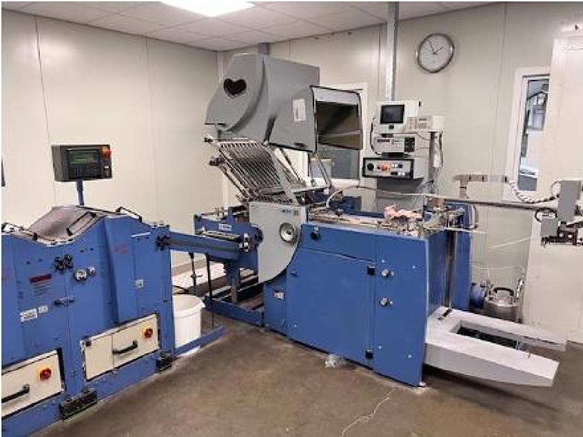 Used Complete Booklet Production Line for Sale - MBO Folding Machine, Bograma Punching Unit and Herzog+Heymann Delivery