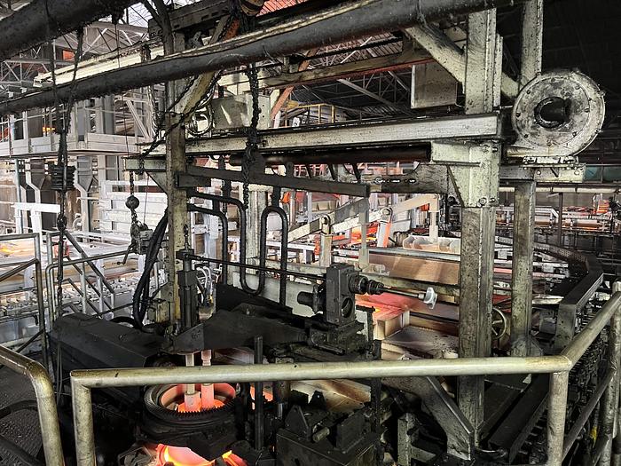 Used EMHART IS10 - EF 5 1/2 '' DG LH Hotend glass production line