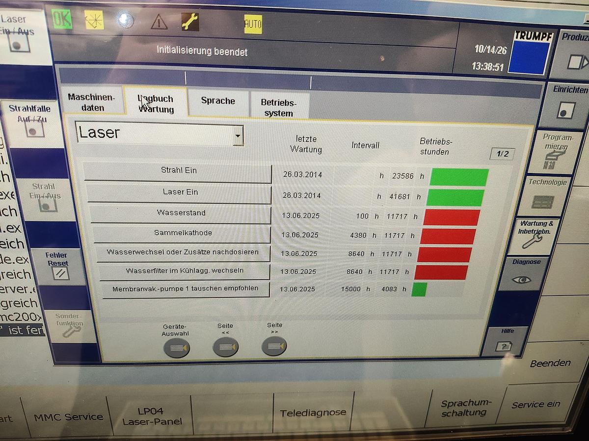 Used 2014 TRUMPF TruLaser 3030 Laser Cutting Machine
